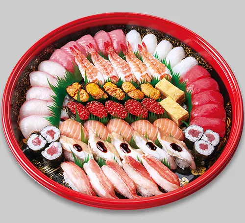 寿司盛り合わせ 9慣+エビフライおまけ✨ 呑ん気の回転寿司